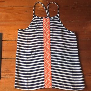 Navy and Coral Bohemian Cami